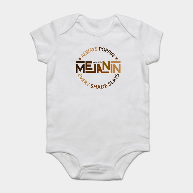 Made With Melanin | Black Woman | African American | Black Lives Baby Bodysuit by UrbanLifeApparel